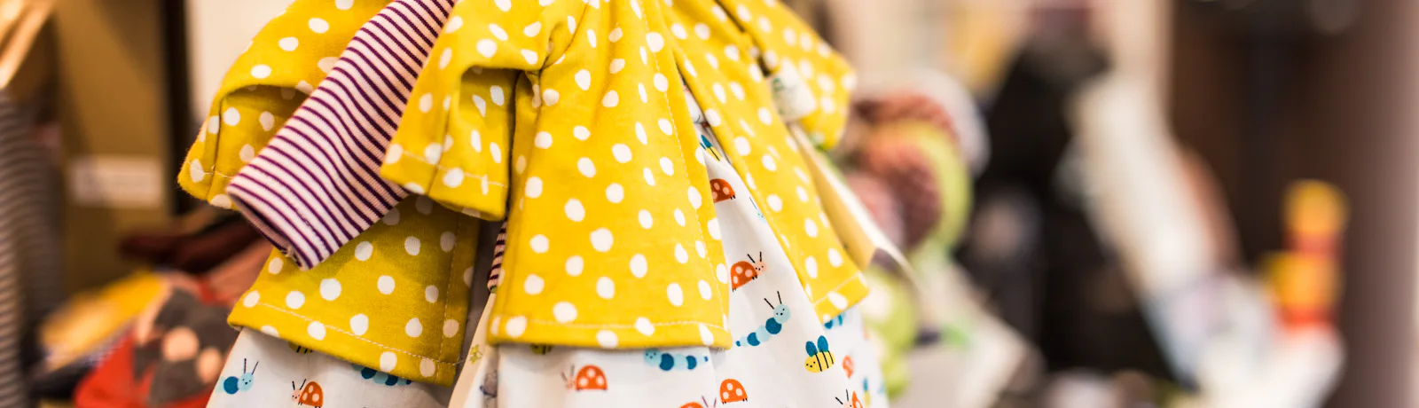 Small children's clothes on hangers